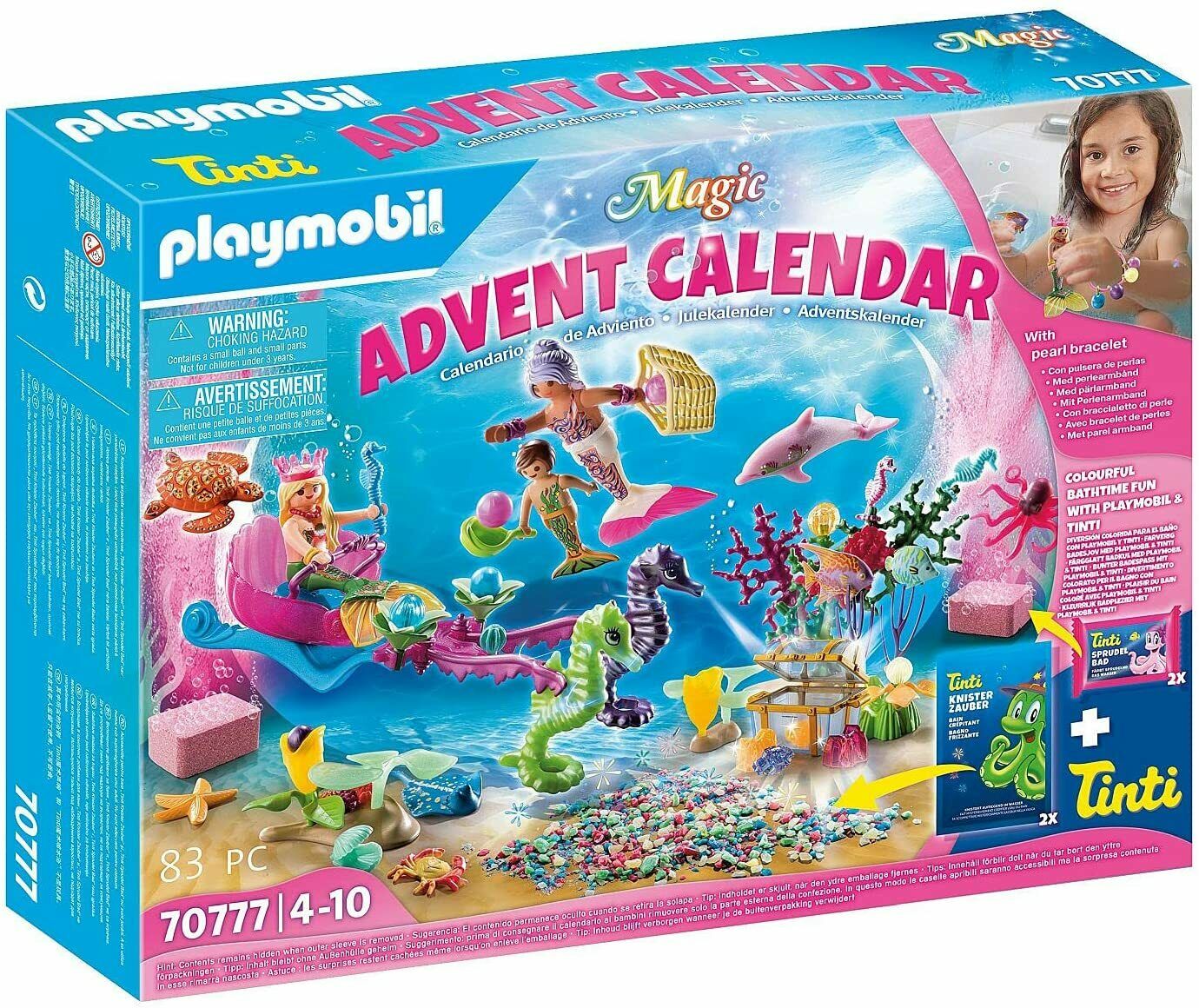 Playmobil 70777 Christmas Magical Mermaids Advent Calendar - Chaning Bubble Bath