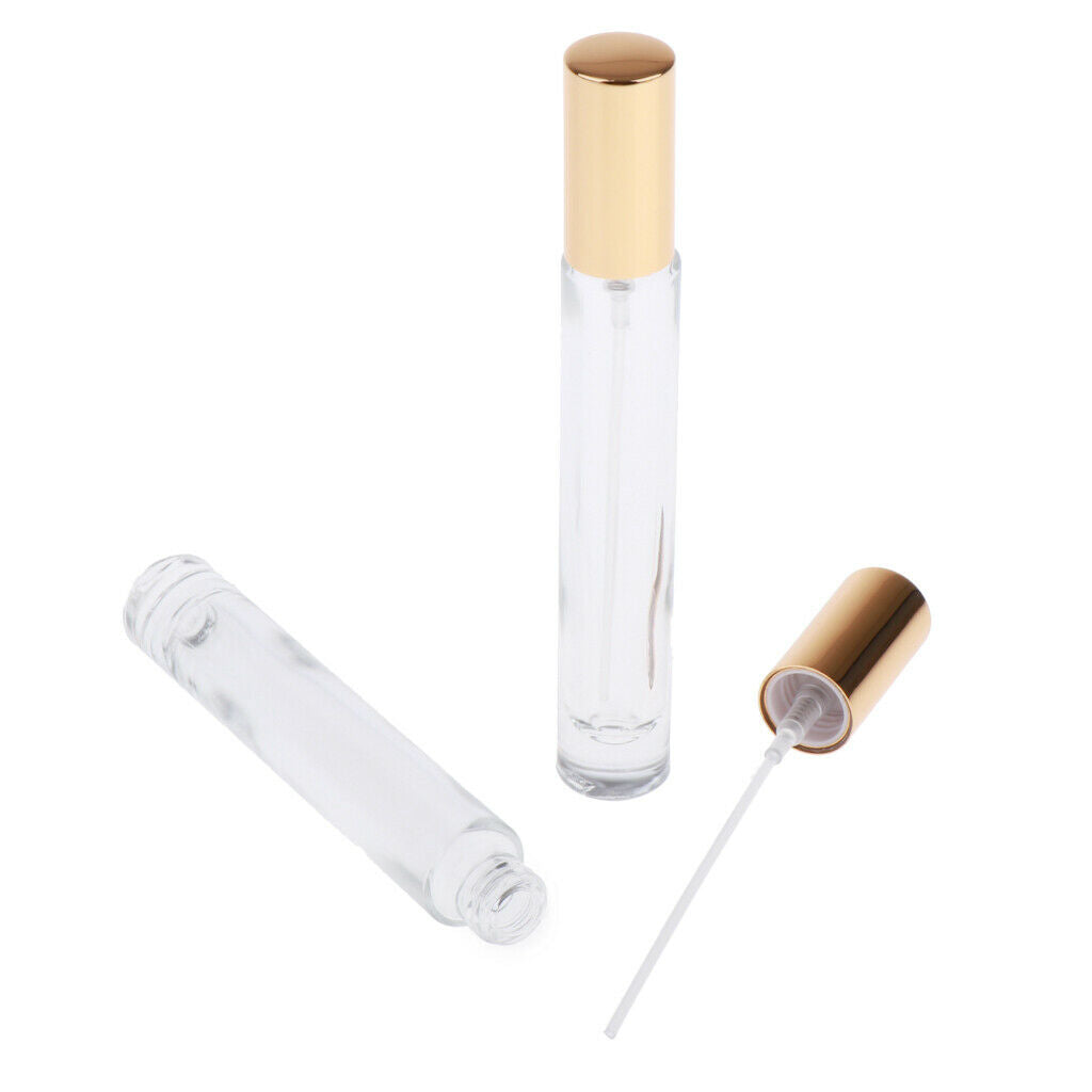 2X 10ml Glass Spray Bottle Refill Fine Mist Spray for Perfume Essential Oil
