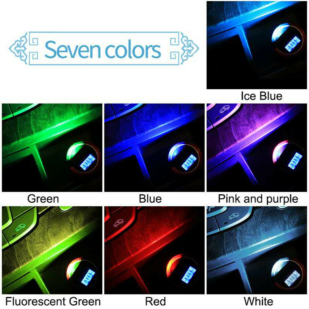 1x  new USB LED Car Interior Lamp Neon Atmosphere Ambient Light Bulb Accessories