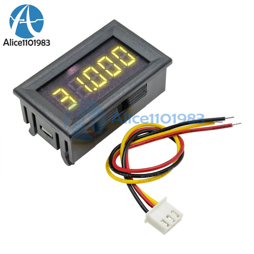 Yellow 0.36"  LED 5 Digit DC 0-33.000V Digital Voltmeter Voltage Meter Car Panel