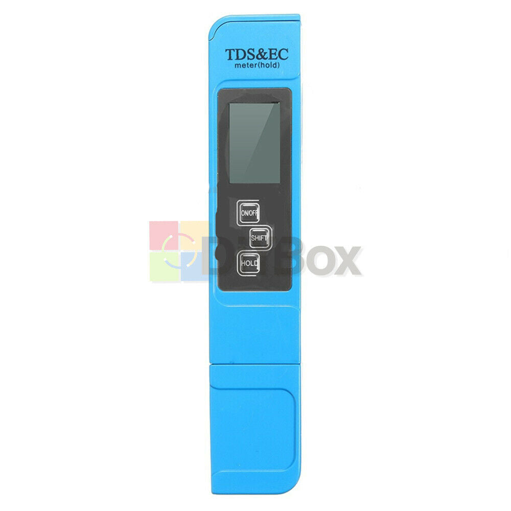 Blue EC-1 Water Quality Test Meter Digital Tool TDS & EC Temperature 0-9990 ppm