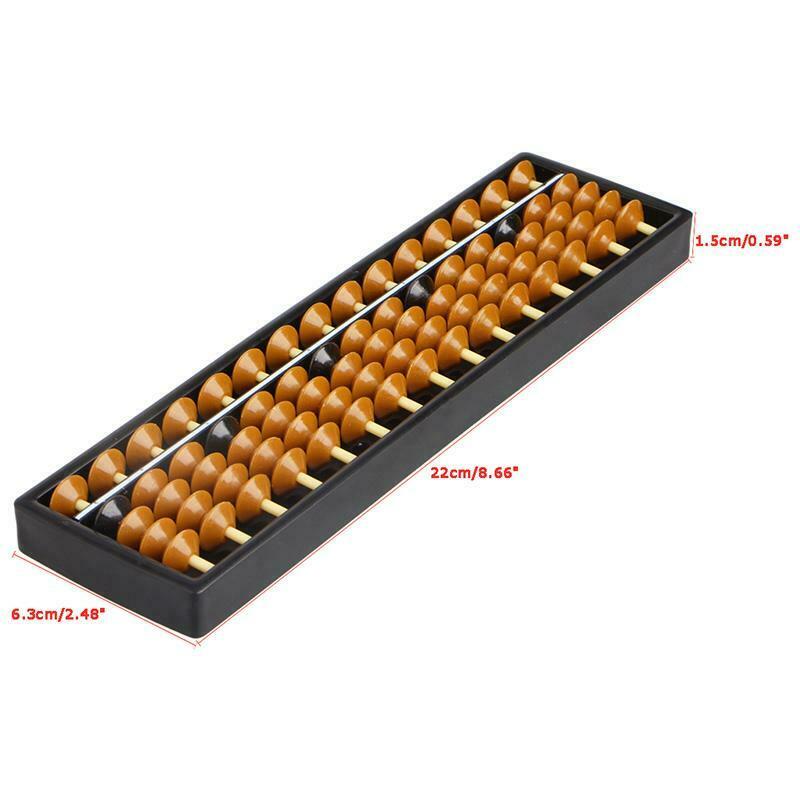 Plastic Abacus 15 Digits Arithmetic Tool Kid's Math Learn Aid Caculating Toys