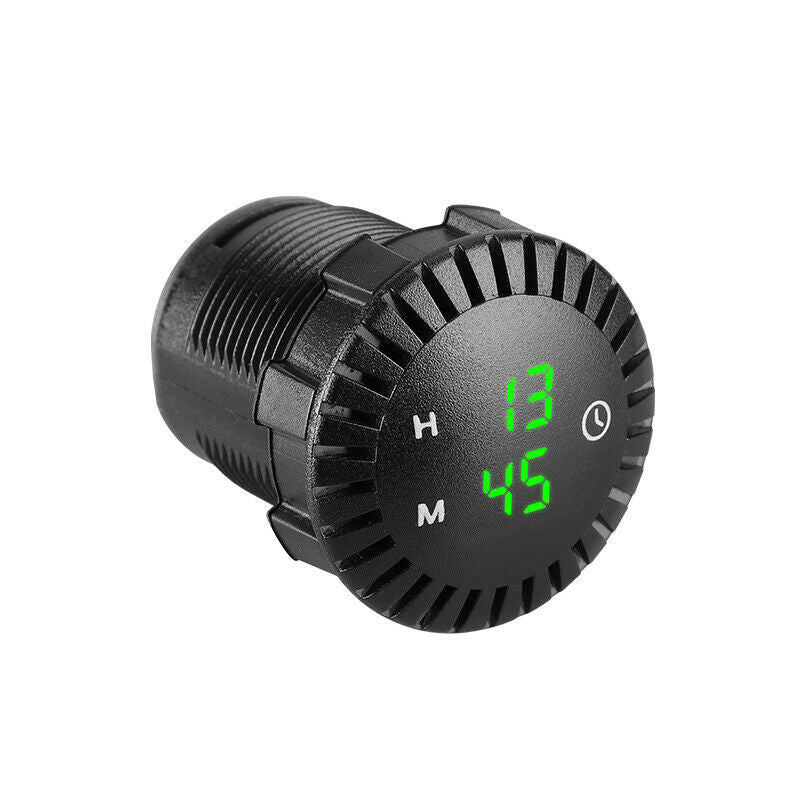 12V-24V Marine Car RV Clock Refit Interior LED Luminous Circular Time Display