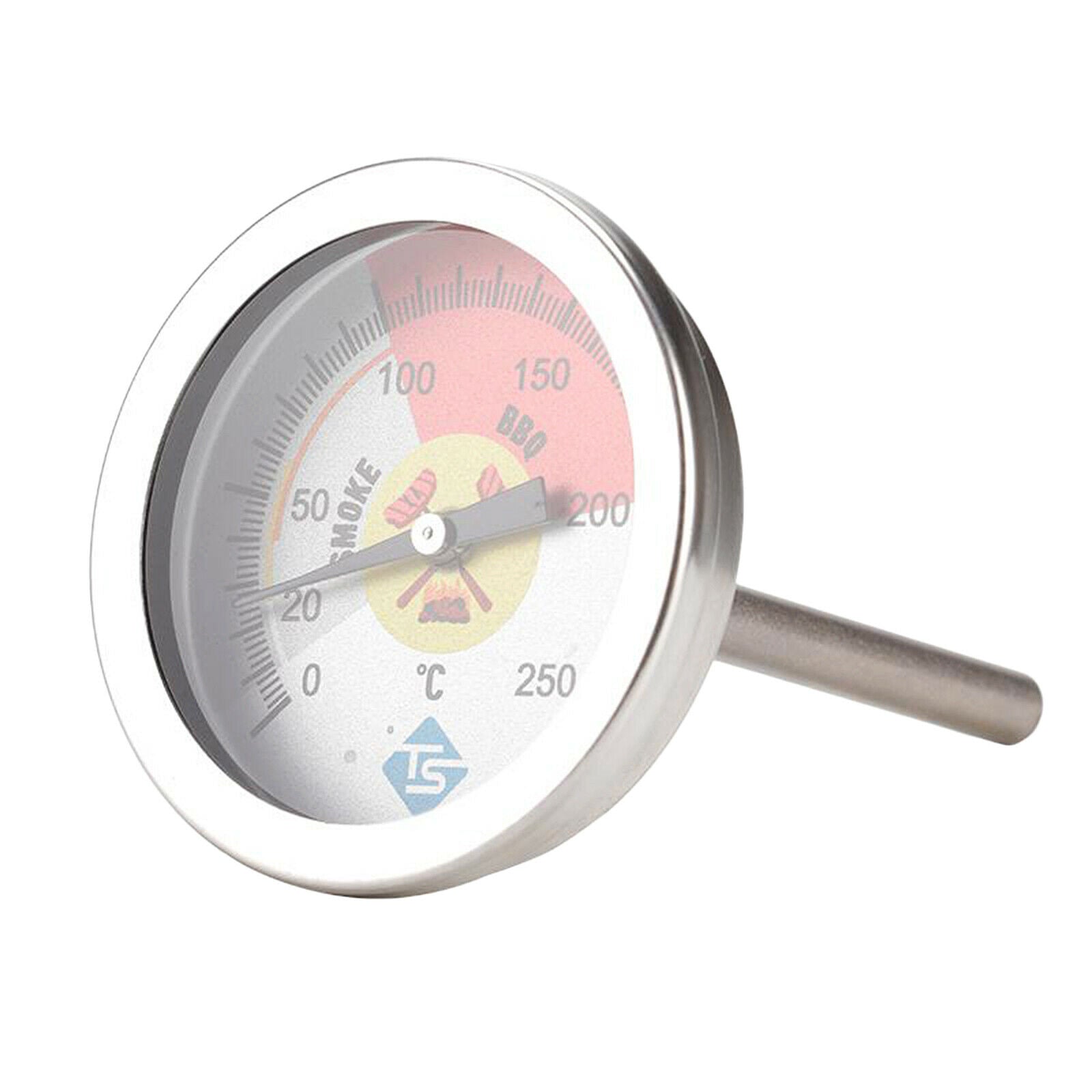Barbecue Thermometer Oven Pit Temp Gauge 0-250 BBQ Smoker Grill Temperatures