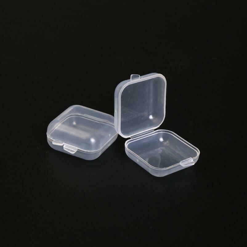10PCS Mini Clear Plastic Box Earplug Jewelry Bead Storage Container Pill box