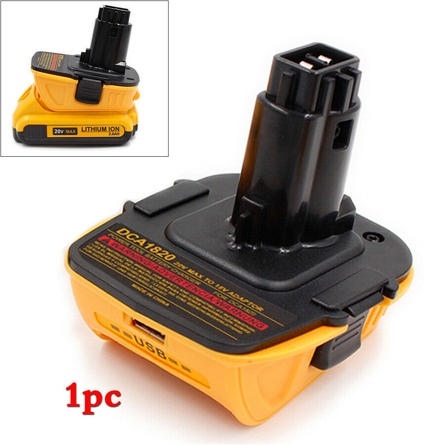 1PC Battery Convertor Adapter DCA1820 USB For Dewalt 18V/20V  Lithium Battery