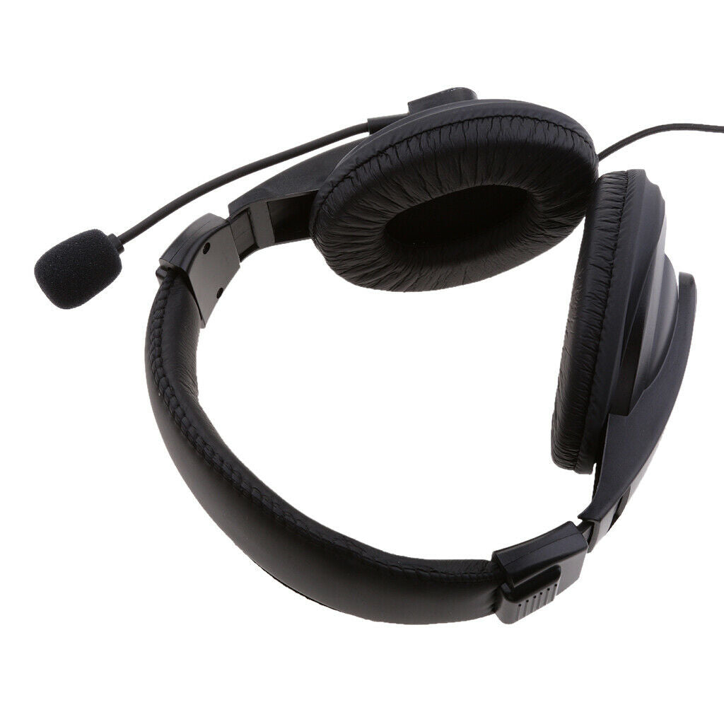2 Pin Noise Cancelling Overhead Earpiece Headset with Mic for Two Way Radio
