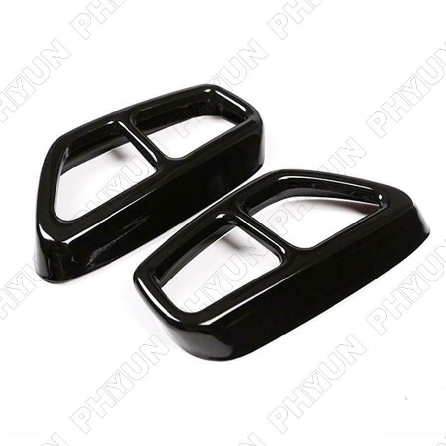 2x Car Dual Exhaust Pipe Tip Cover Trims For BMW 5 Series G30 G31 2017 2018