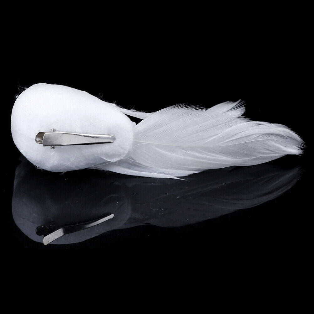 2Pcs Birds Simulation Artificial Feather Doves Feather Park Mall Ornament.l8