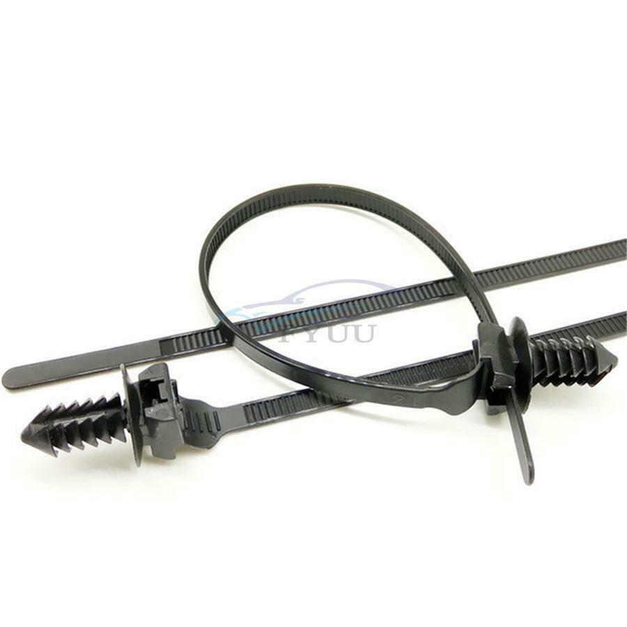 405PCS Universal Car Door Bumper Plastic Hybrid Fastener + 50PCS Cable Tie Kit