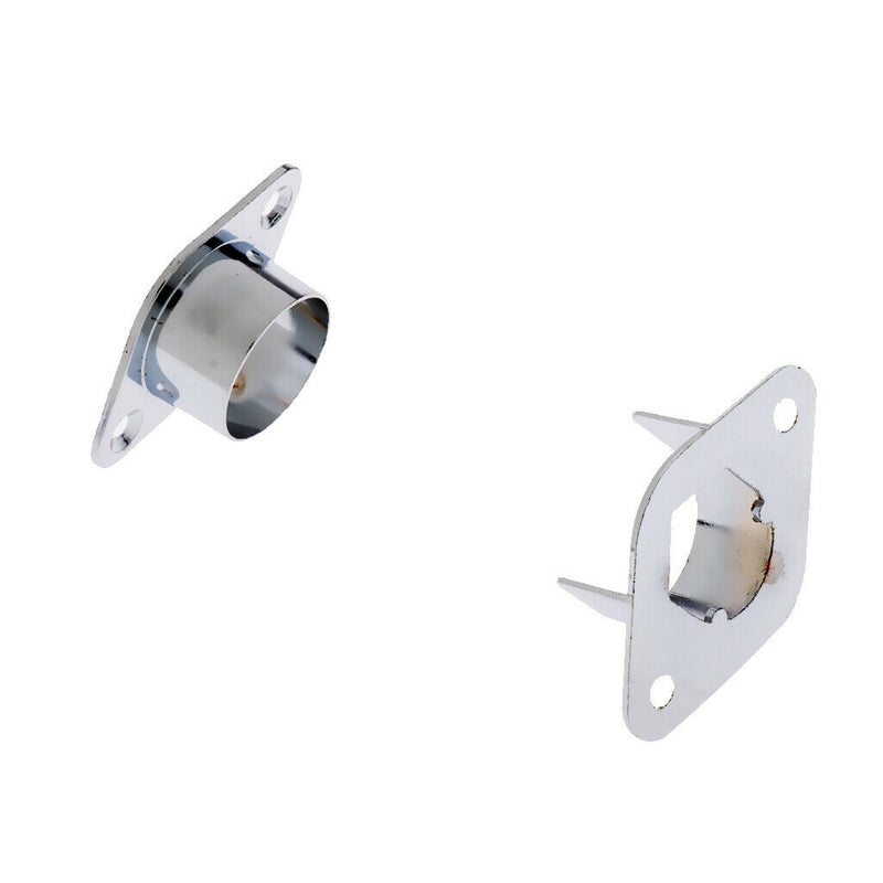 25mm Metal Curtain Pole Wall Recess Bracket Curtain Rods Finials - 2Pcs - High