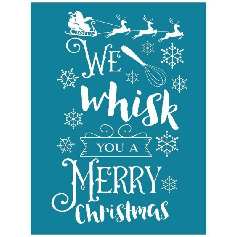 We Wish You a Merry Christmas Self-Adhesive Silk Screen Printing Stencil Sign