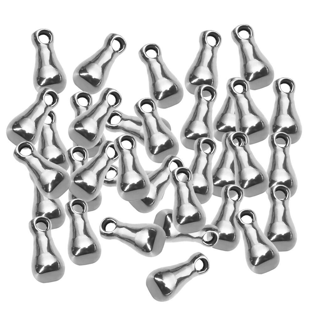 50Pcs Stainless Steel NECKLACE EXTENDER CHAIN END DROP BEAD JEWELRY FINDINGS