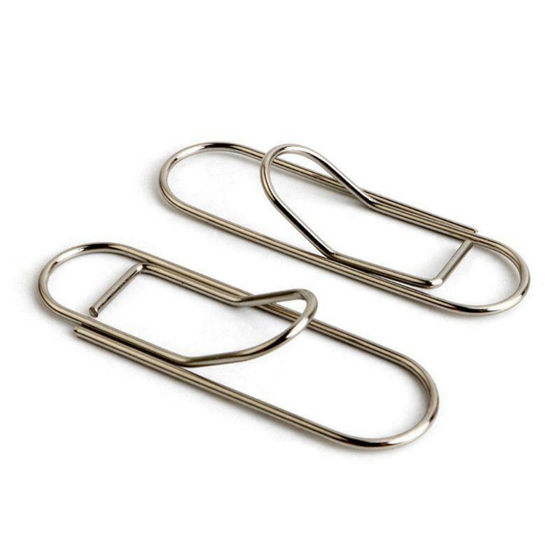 25Pcs Stainless Steel Pen Holder Clip for Notebook Journals Paper Office Supply