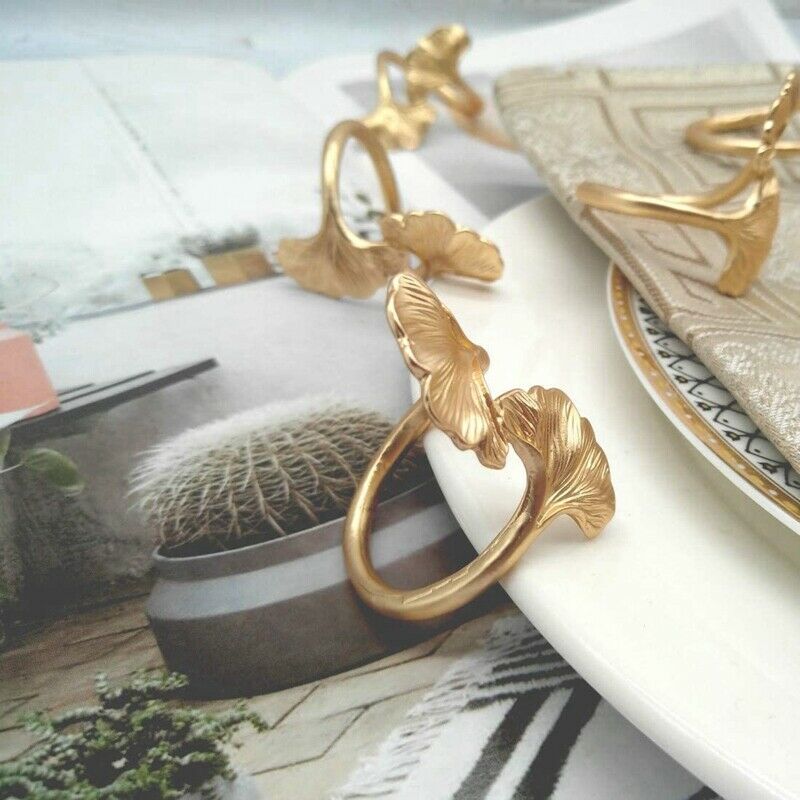 Ginkgo Leaf Napkin s,Metal Napkin Holders for Wedding Party and Daily Use,CoR3B9