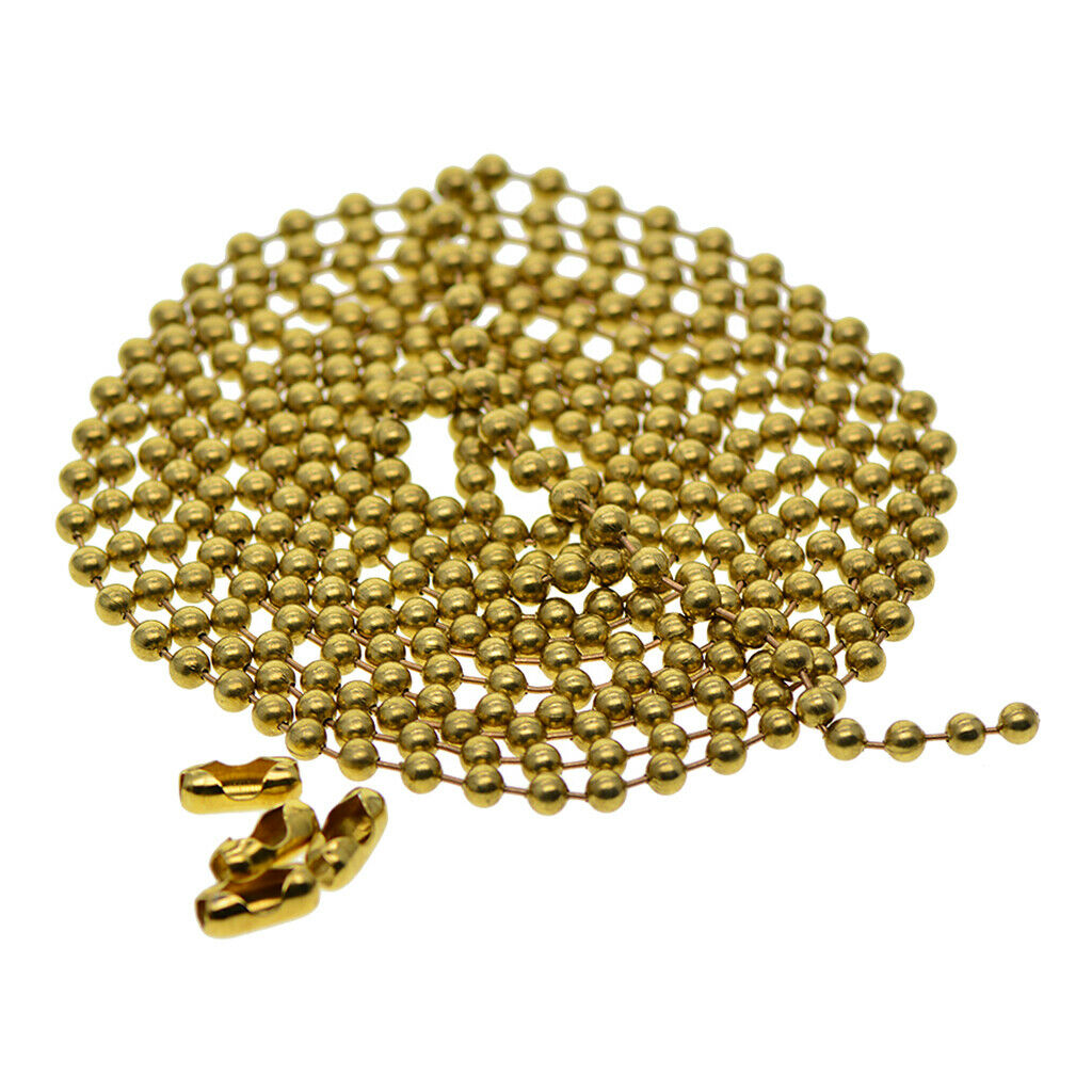 6.5 Feet Long Bead Ball Chains with Connectors Clasps Jewelry Making Tag