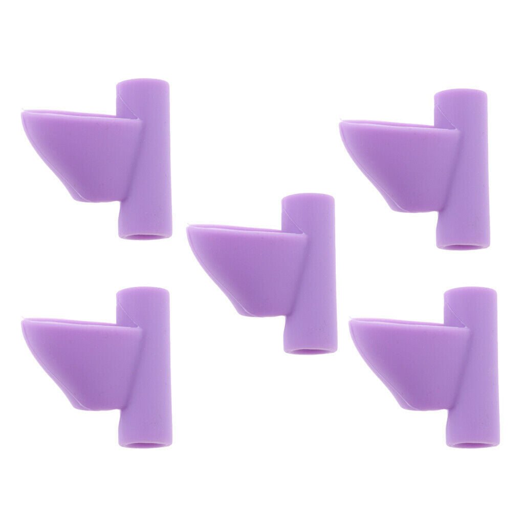 5Pcs Silicone Pencil Grip Writing Posture Correction Training Tool Purple