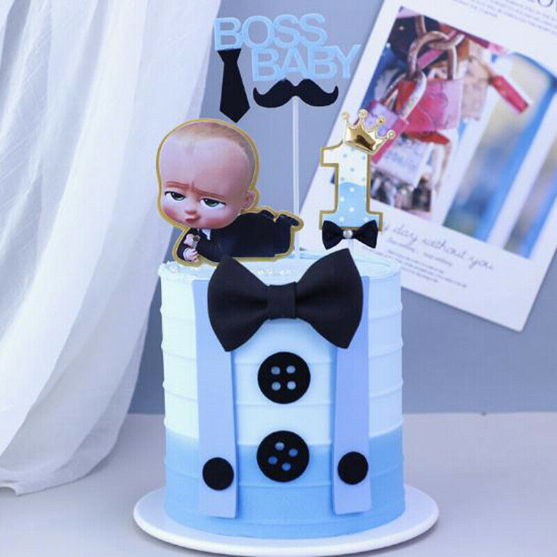 Boss baby Theme Party Tableware Birthday Baby Cupcake Cake flag Topp.l8