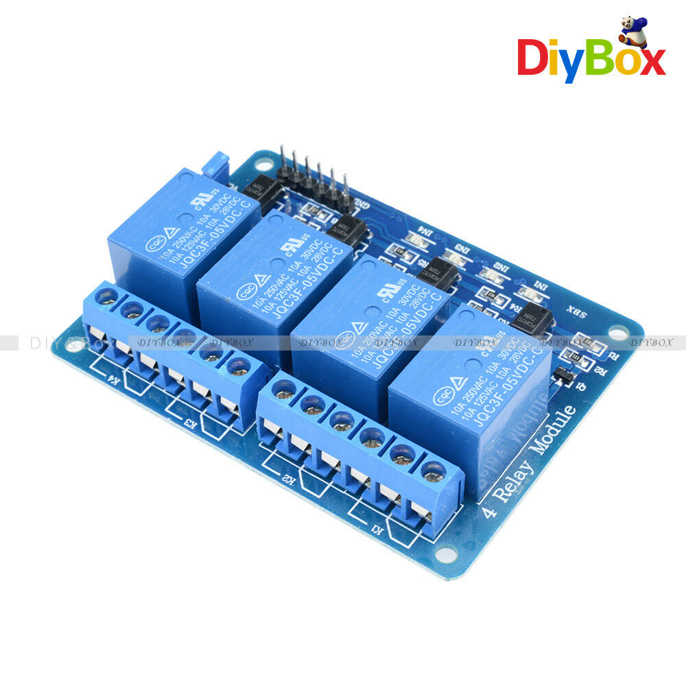 4 Four Channel Relay Module DC 5V + Optocoupler For Arduino PIC ARM AVR DSP D