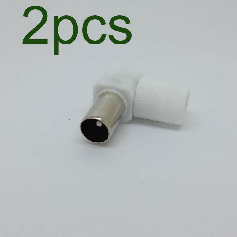 2pcs 90 angle FM Atenna Male to Female PAL TV RF Coxial Connector Adapter Plug