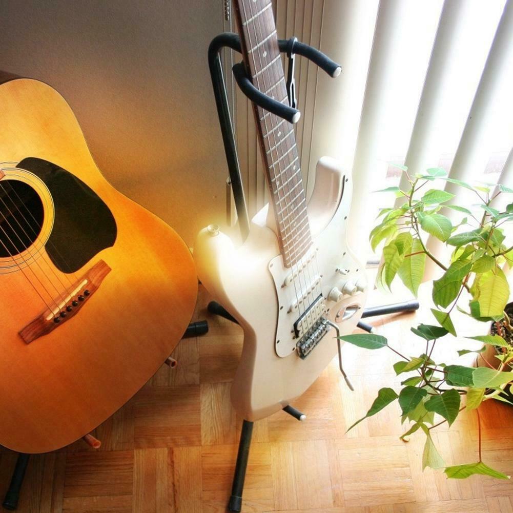 Guitar Floor Stand Holder Portable Bass Display Rack Folk Guitar Bracket @