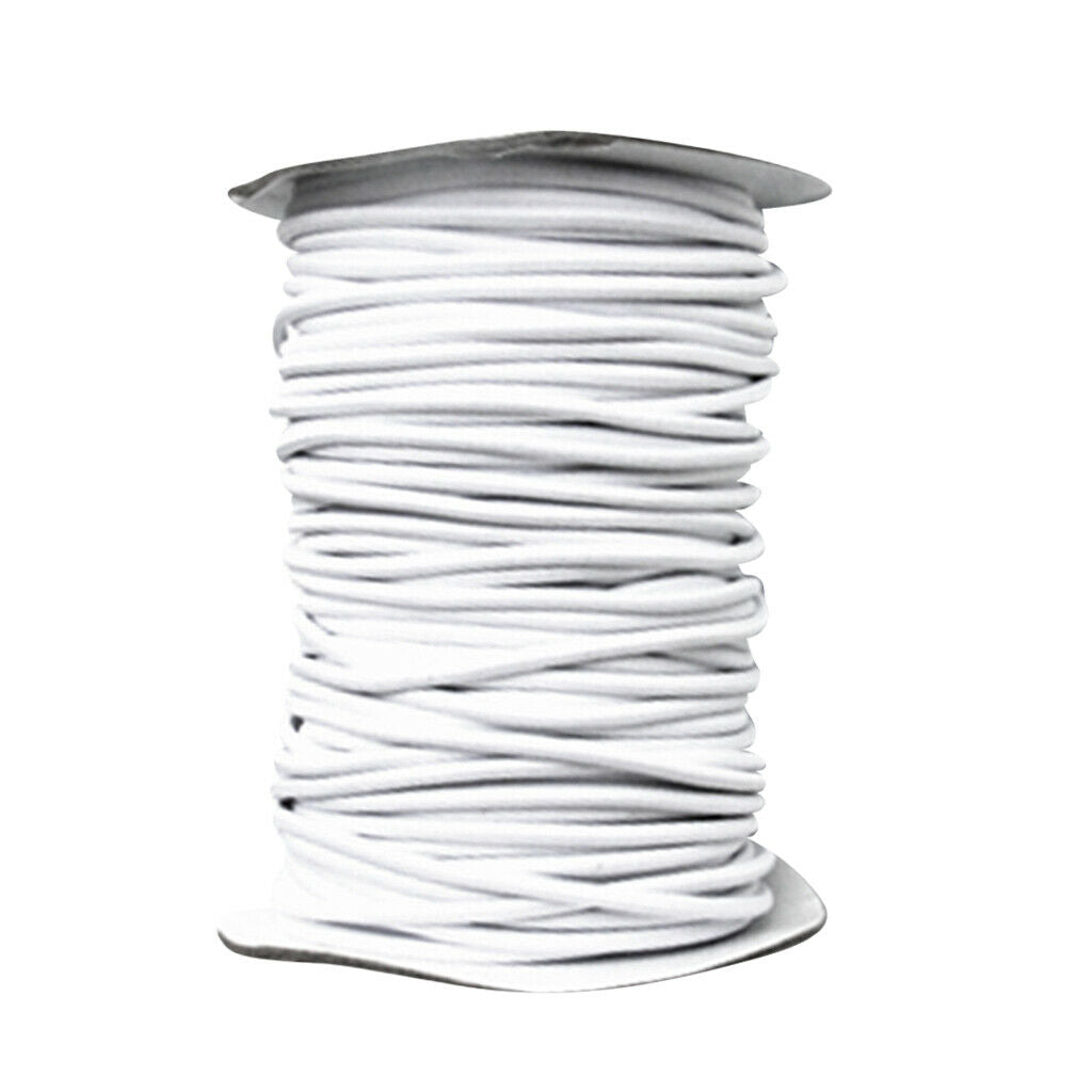 White Elastic Bungee / Shock Cord Marine Rope UV Resistant, 4mm x 5 Meters