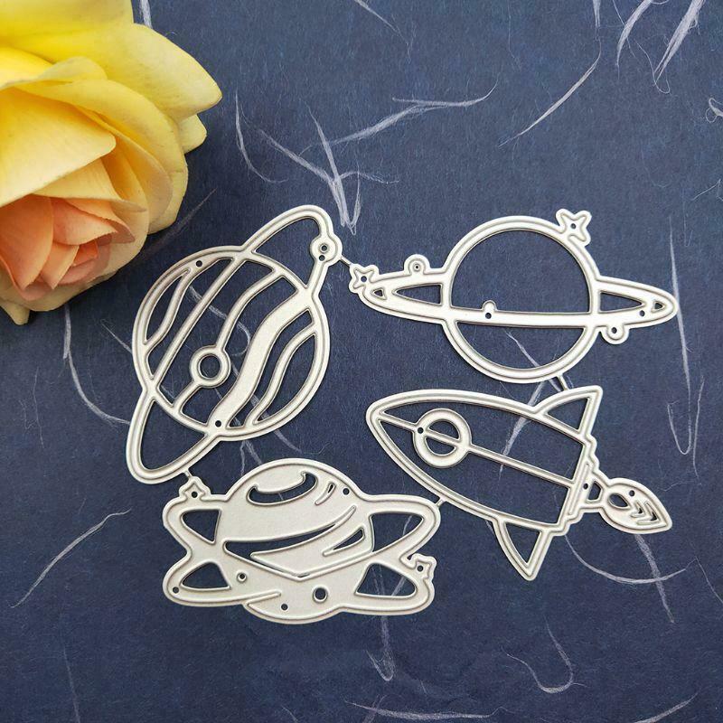 Planet Rocket Metal Cutting Dies Stencil Scrapbooking DIY Album Stamp Paper Card