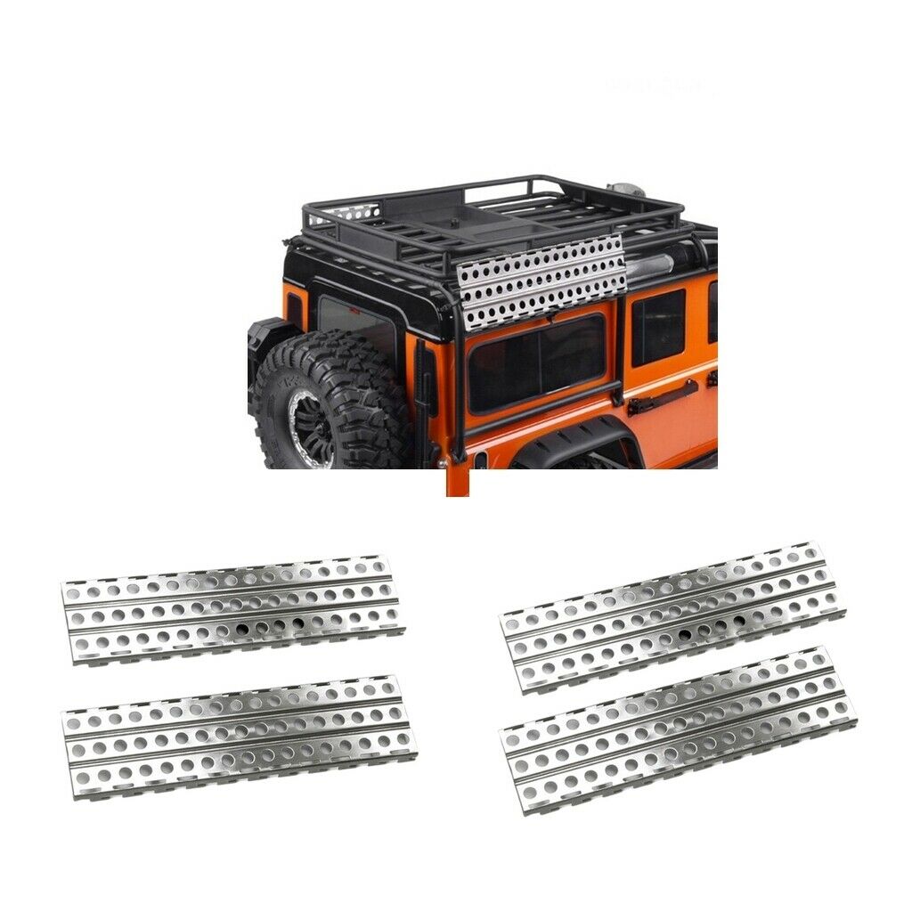 4 Piece Alloy 1:10 RC Car Anti-Skid Plate for TRX4 SCX10 90046 Upgrade Parts