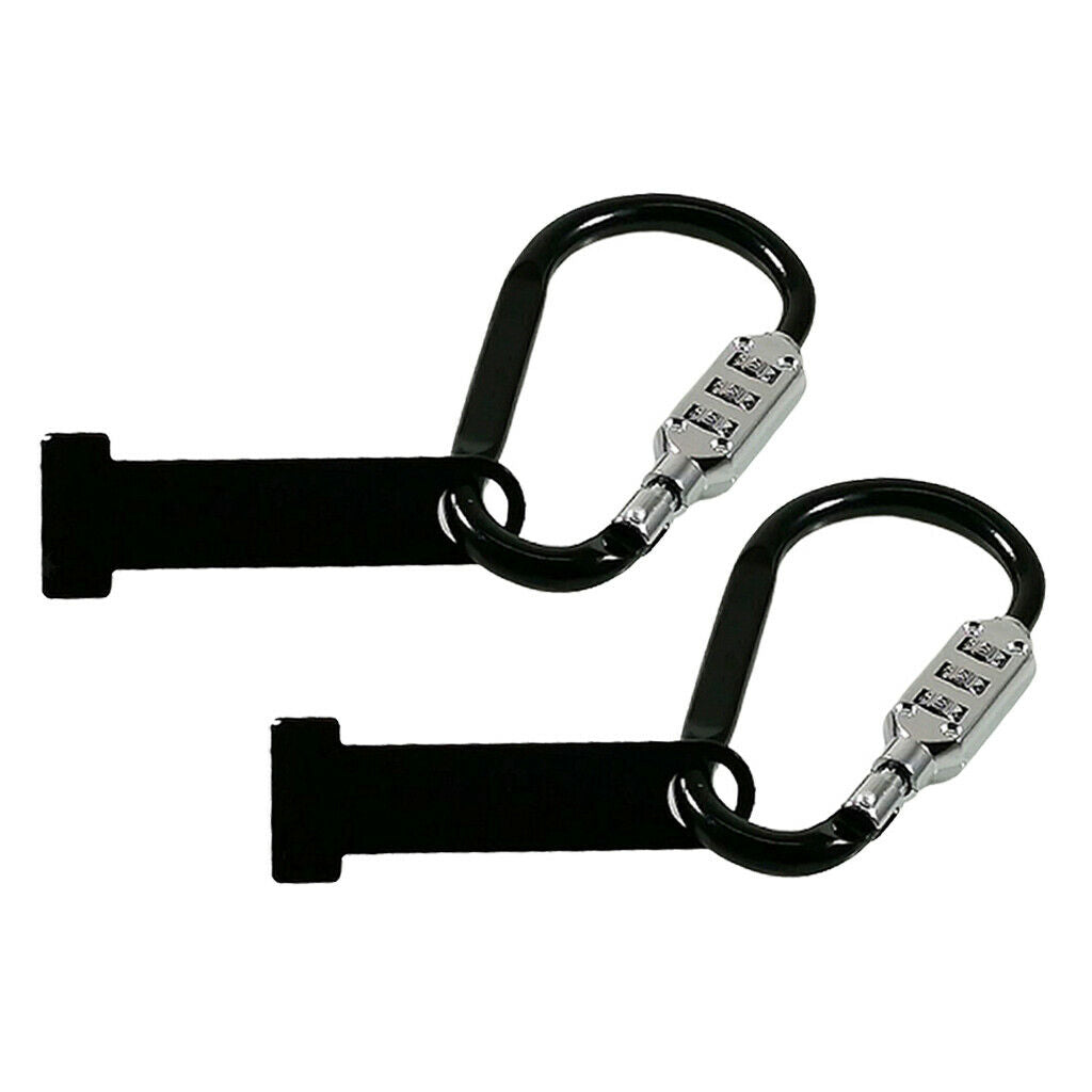 2 x Durable Anti-theft Black Helmet Security Code Lock Motorcycle Accessories