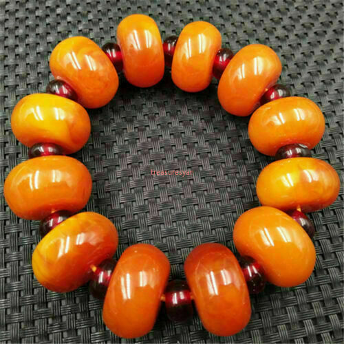 Fashion old beaded bracelet amber bracelet beeswax thin bracelet A++