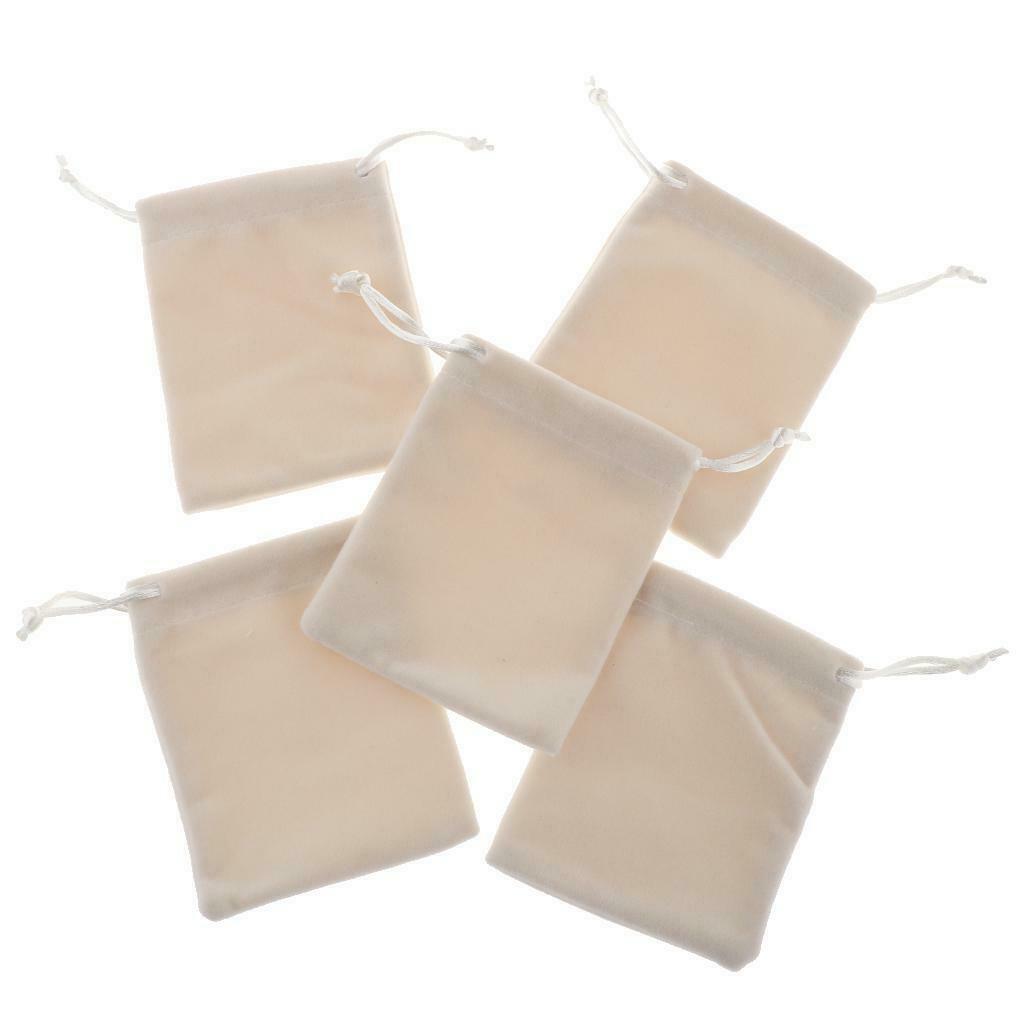 5pcs Christmas Velvet Jewelry Pouch Drawstring Bag Wedding Favor 8x10cm