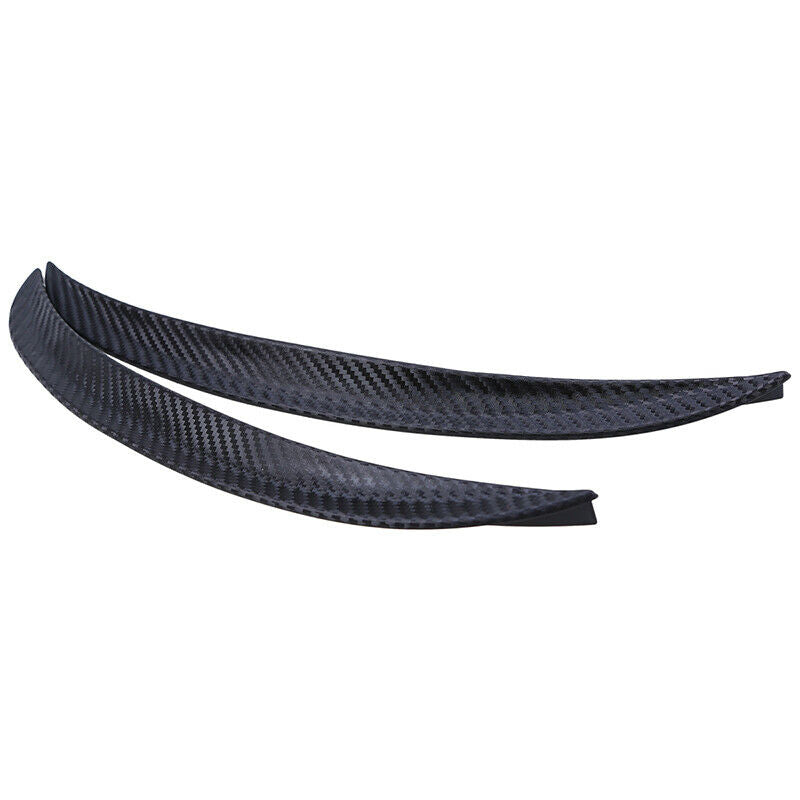 2X Carbon Fiber Car Wheel Eyebrow Arch Trim Lips Strip Fender Flare Protector
