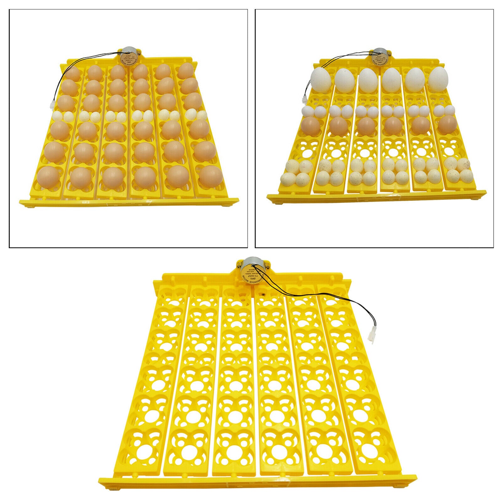 Eggs Incubator Turner Bracket with Motor for Chicken Goose Birds Yellow 12V