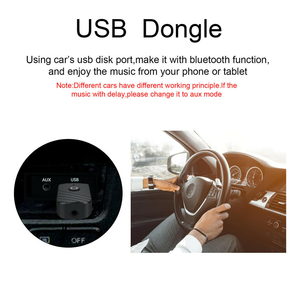3 In 1 Bluetooth-5.0Audio Transmitter Receiver USB Adapter For TV PC Car Speaker