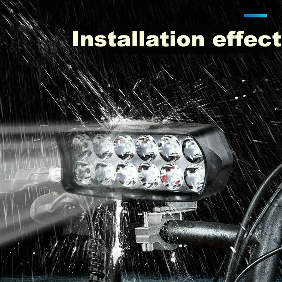 1 Pair 12W 1200LM LED Work Light Bar Spotlight Fog DRL Driving Lamp Car Offroad