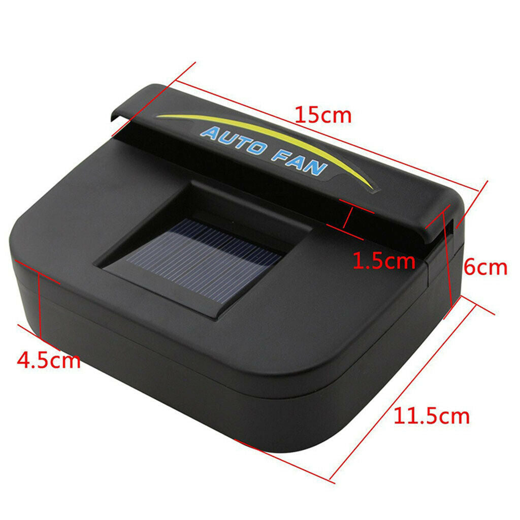 2x Portable Sun-Powered Car Windshield Air Vent Exhaust Radiator Ventilation