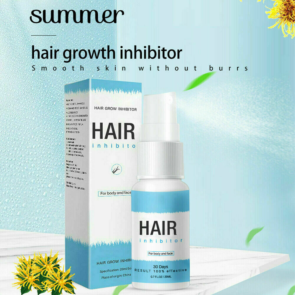 NEW-100% Natural Permanent Hair Removal Spray Stop Hair Growth Inhibitor Remover