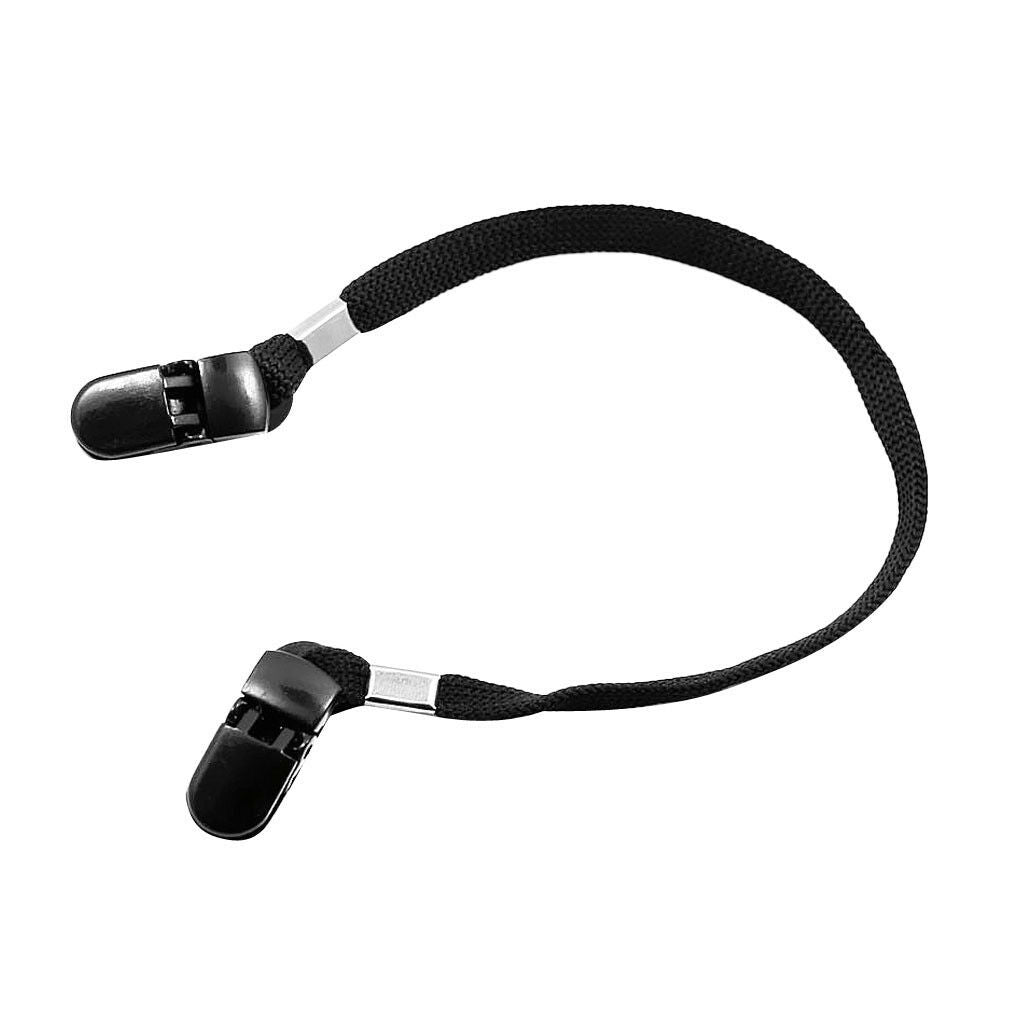 Portable Outdoor Hat Scarf Wind Clip Lanyard Ropes Cord Black 9mm