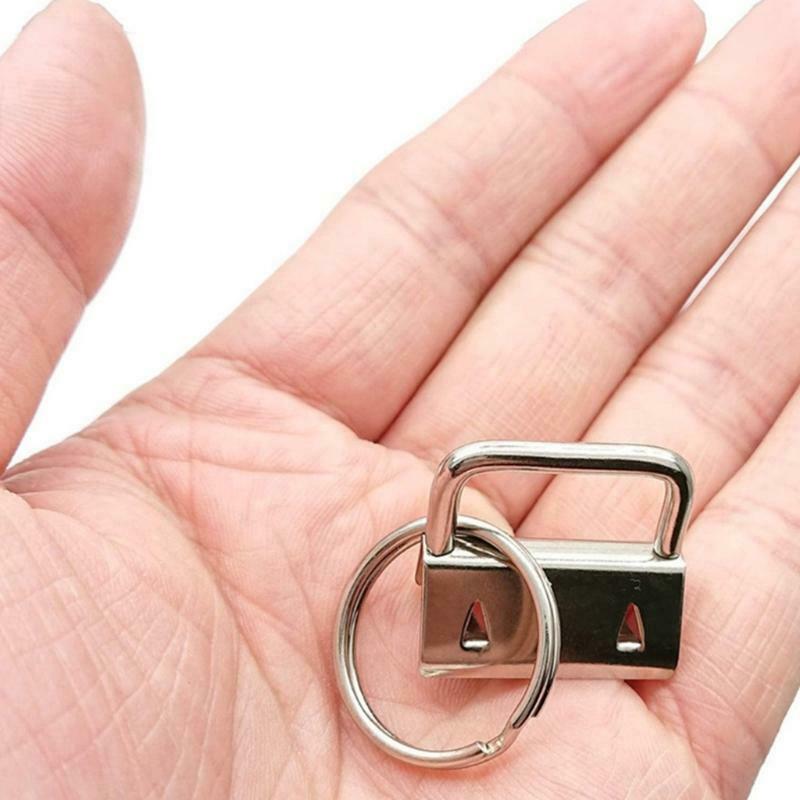71 Pieces Keychain Hardware Set Colorful Key Chain Making Accessories with Tool
