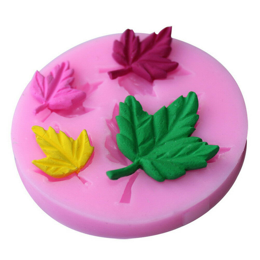 Maple Leaf Silicone Fondant Cake Mold Cuxake Chocolate Decor Baking Tool .l8