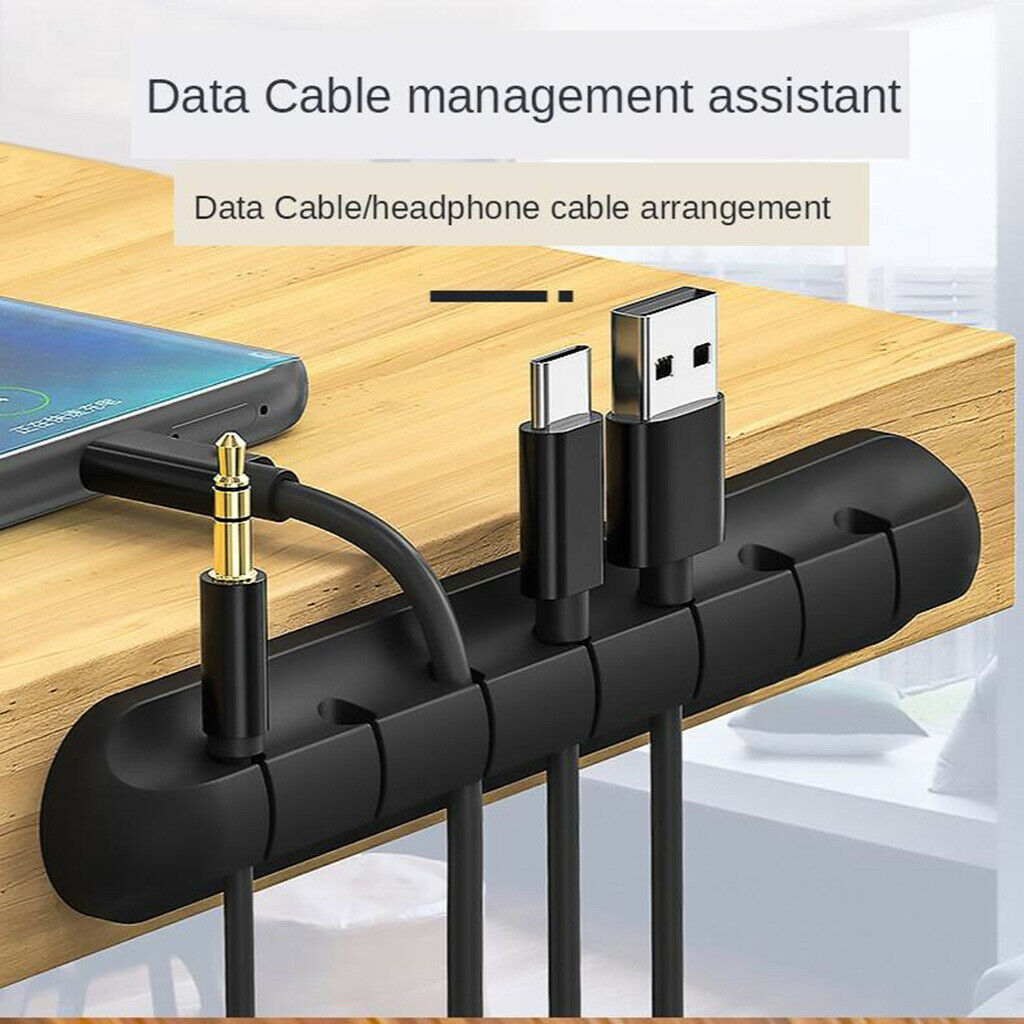 3x Assorted Earphone Cable Clip Holder Cord Management Organizer Winder