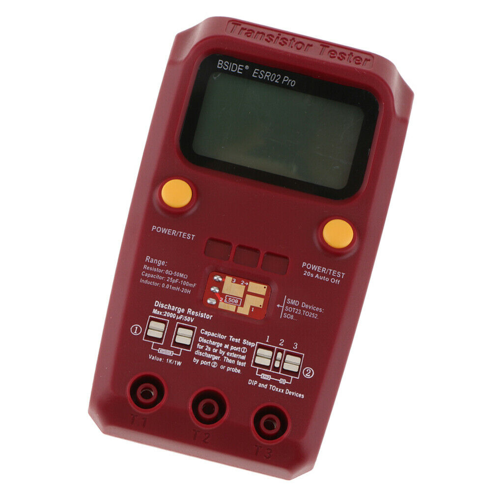 ESR02 PRO Digital Transistor SMD Components Tester Capacitance Inductance