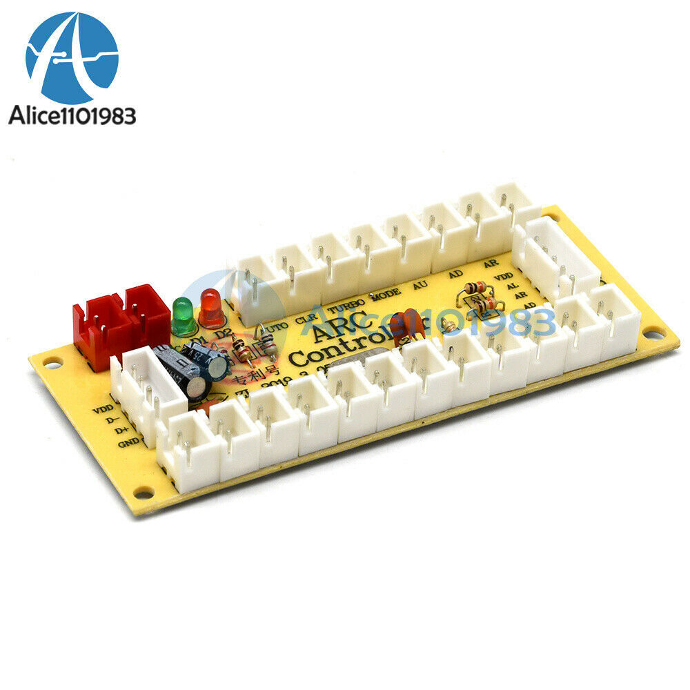 No Zero Delay USB Encoder PC to Joystick & push buttons Arcade MAME Controls