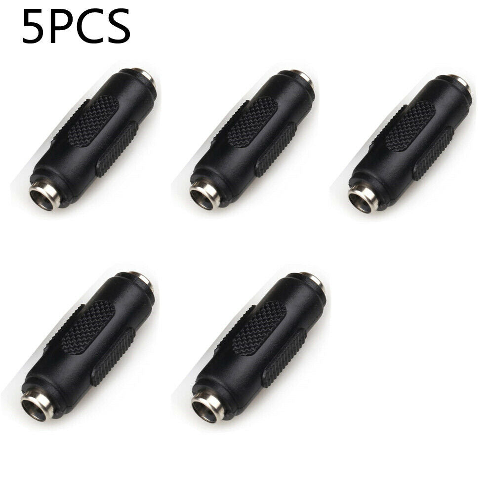 5 Pack DC 5.5mm x 2.1mm Female to Female Power Jack Coupler