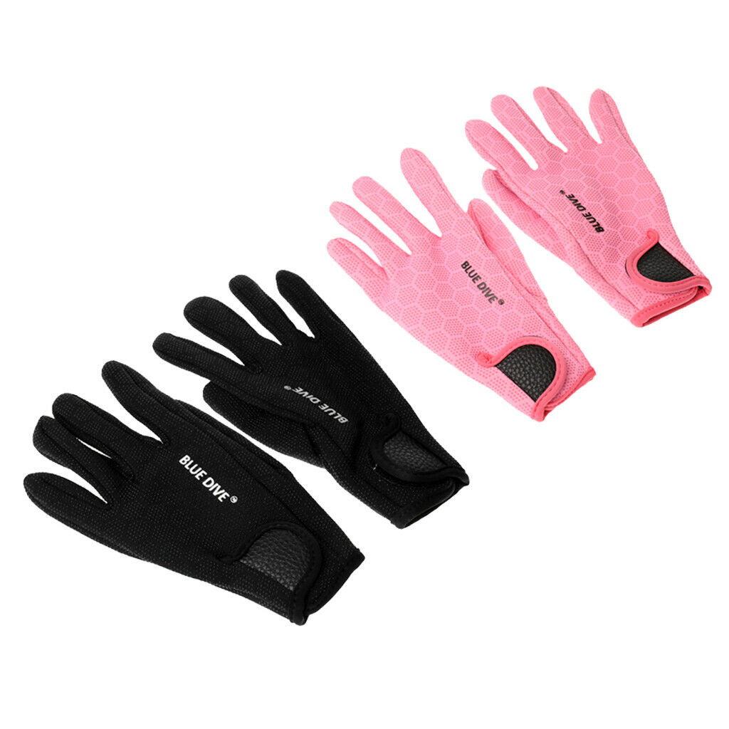 Pair of 2 Neoprene Protective Gloves Kayak Surf Scuba Diving Snorkeling Swimming