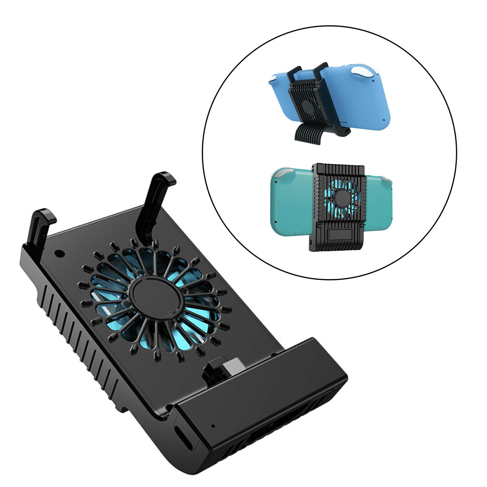 Charging Dock Station Cooling Fan for Switch Adjustable Stand with Kickstand