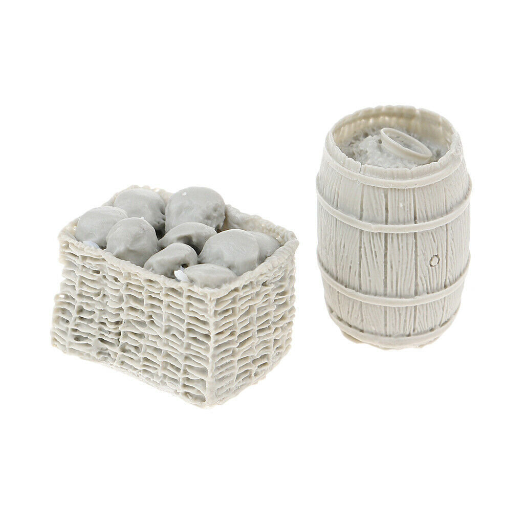 1/35 Scale Supplies Food Basket Cask Miniatures Armor Landscape Accessory