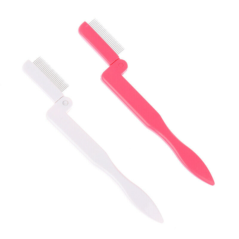 1Pcs Folding Eyelash Comb Eyelash Curl Separator Eyebrow Grooming Bru.l8