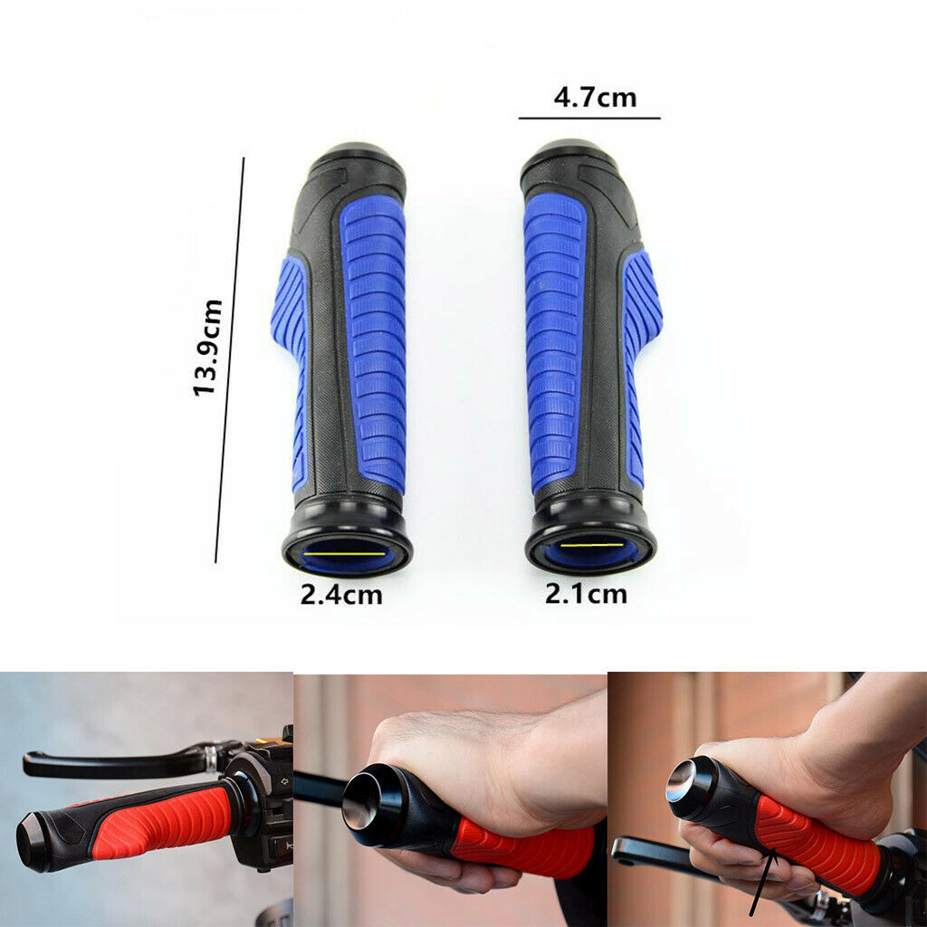 7/8'' 22mm Universal Motorcycle Handlebar Nonslip Hand Grips Black