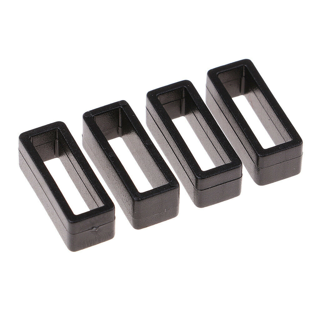 50pcs Plastic Belt Loop Keeper Loop Buckles Belt Harness Backpack Straps 15mm
